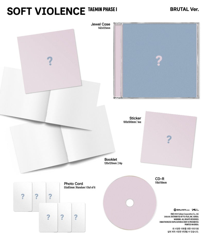 TAEMIN PHASE I: Soft Violence - Random JEWEL