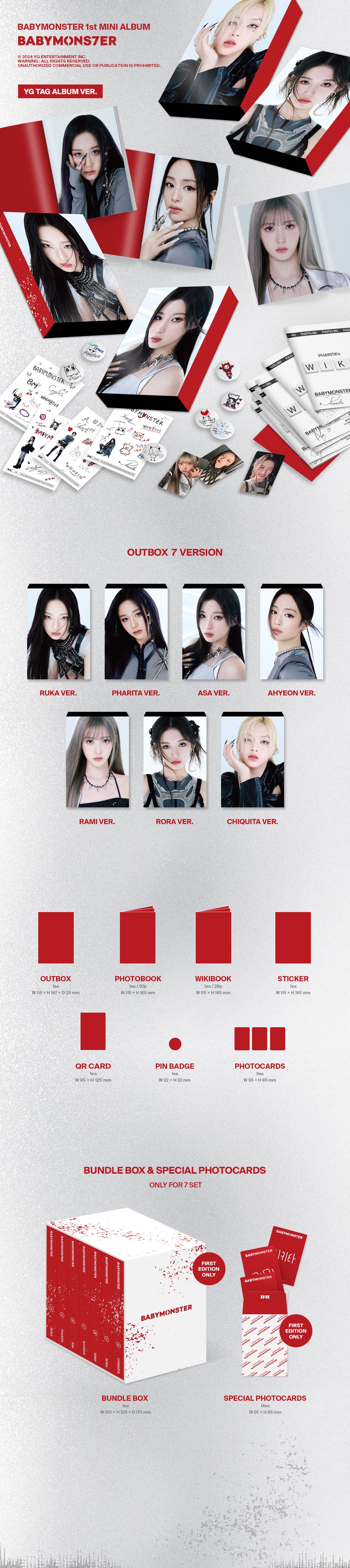 BABYMONSTER BABYMONS7ER - Random YG Tag Albums ver.