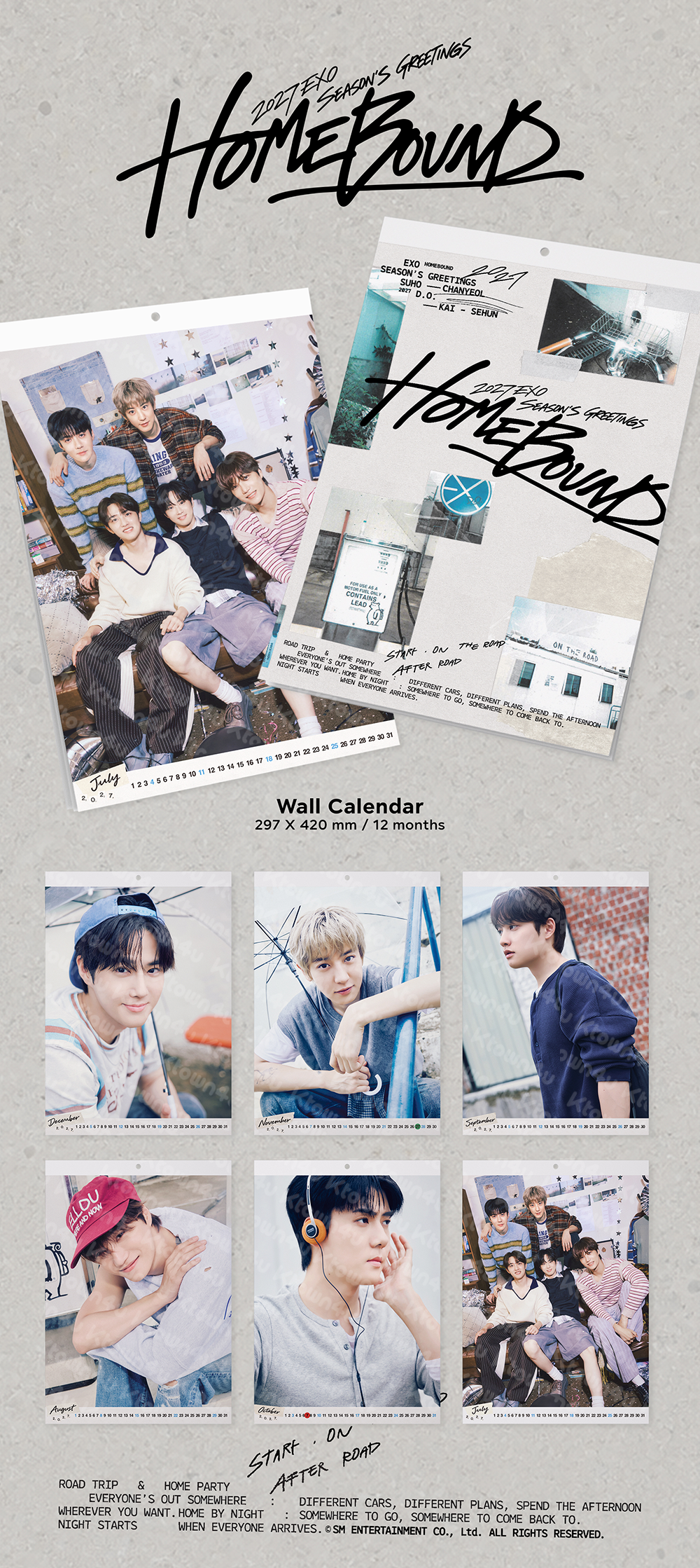 EXO 2027 Season's Greetings Wall Calendar