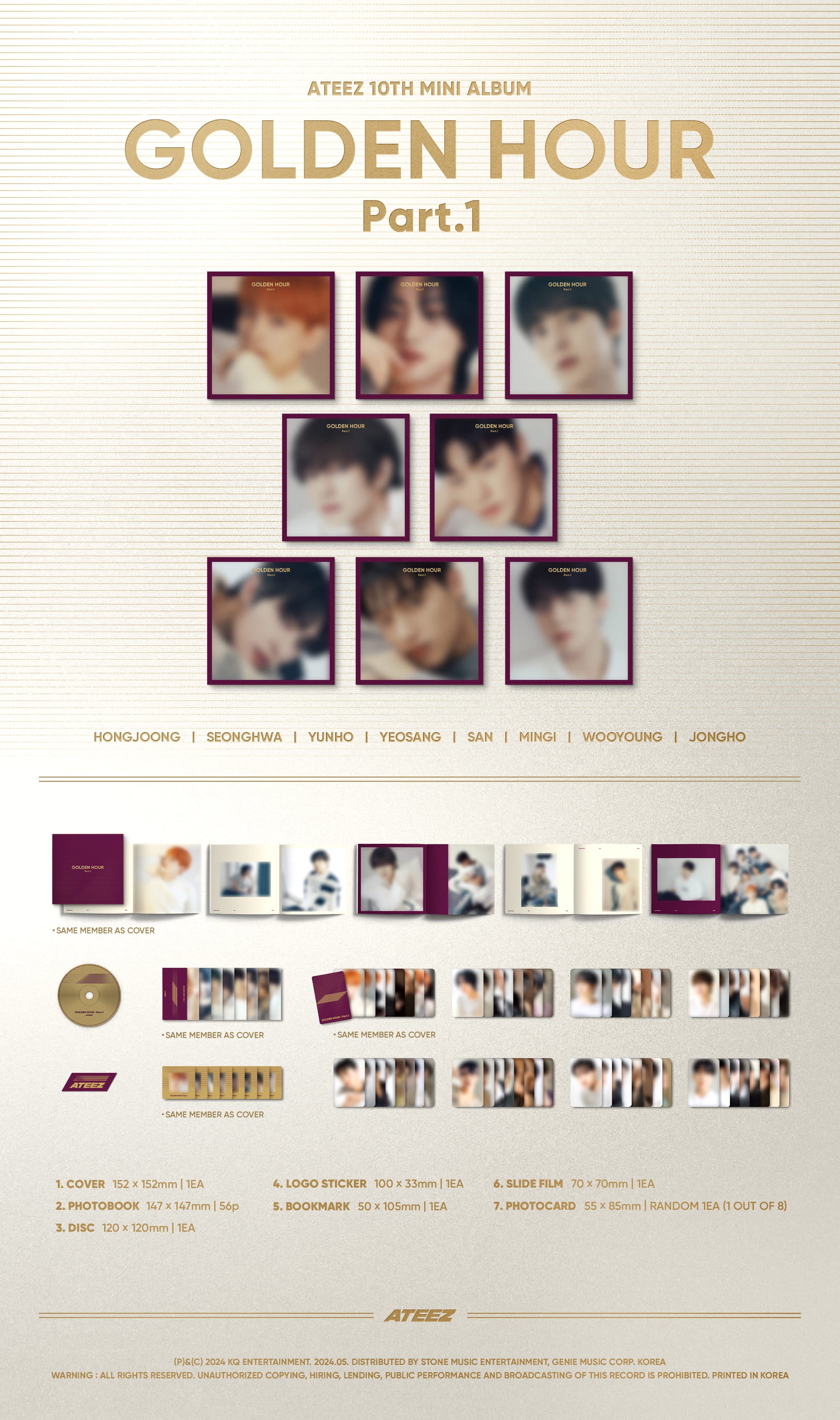 ATEEZ GOLDEN HOUR: Part.1 - Random Digipack
